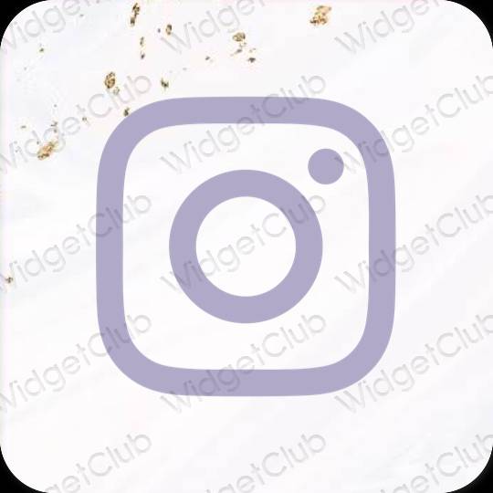 Estético azul pastel Instagram ícones de aplicativos