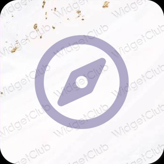 Estetico blu pastello Safari icone dell'app