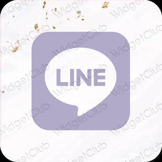 Estetski pastelno plava LINE ikone aplikacija