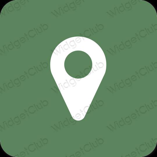 Ästhetische Google Map App-Symbole