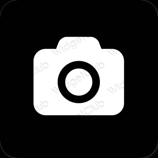 Estetico Nero Camera icone dell'app