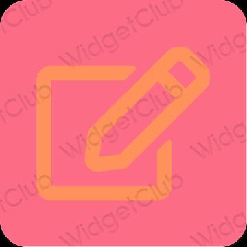 Esthetische Notes app-pictogrammen