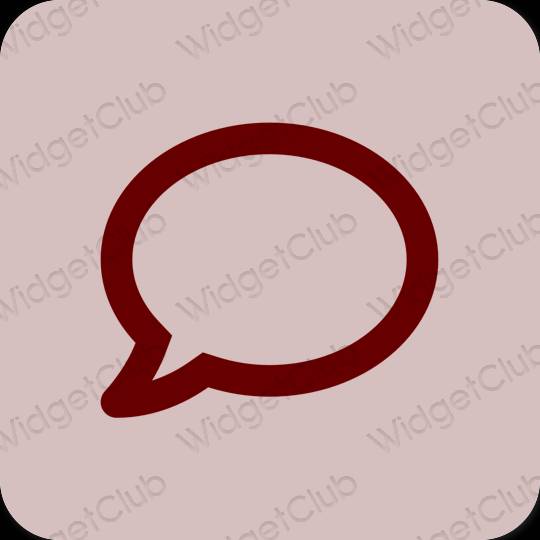 Æstetisk lyserød Messages app ikoner