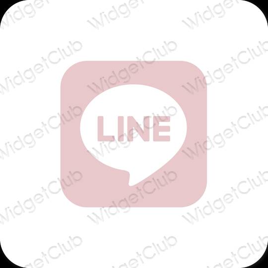 Icônes d'application LINE esthétiques