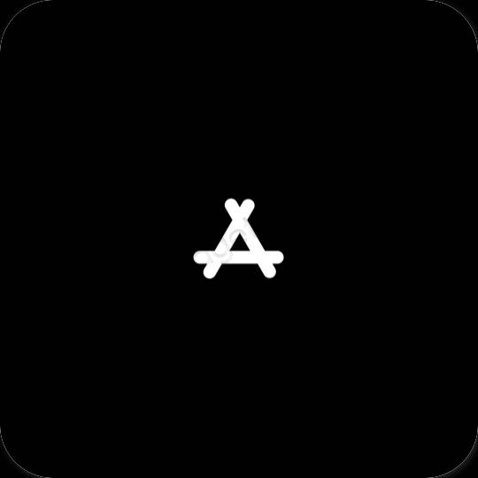 Estetis hitam AppStore ikon aplikasi