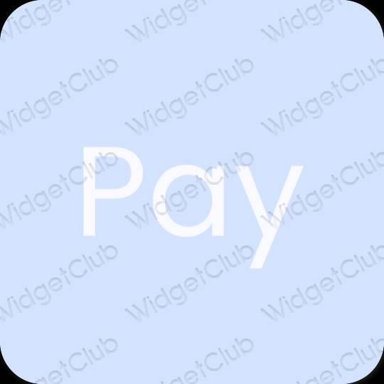 эстетический пурпурный PayPay значки приложений