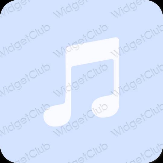 Estético azul pastel Music iconos de aplicaciones