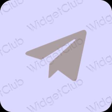 审美的 紫色的 Telegram 应用程序图标