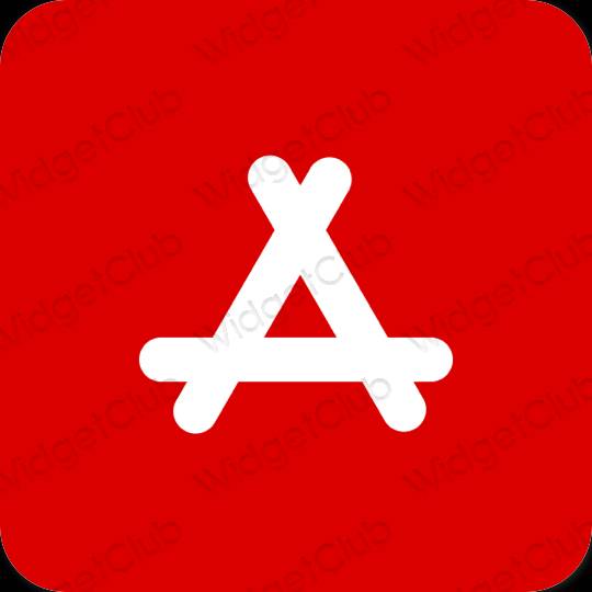 Estetinis raudona AppStore programėlių piktogramos
