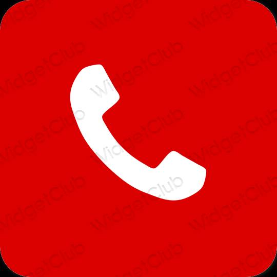 Estetski Crvena Phone ikone aplikacija