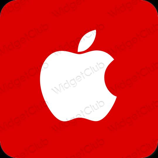 Estetisk röd Apple Store app ikoner