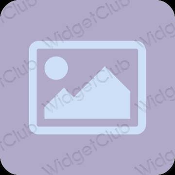 Естетичен лилаво Photos икони на приложения