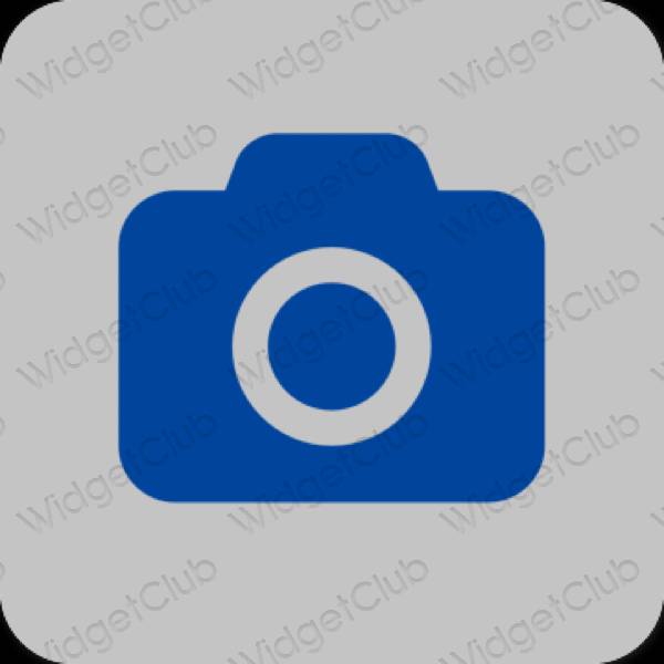 Aesthetic gray Camera app icons