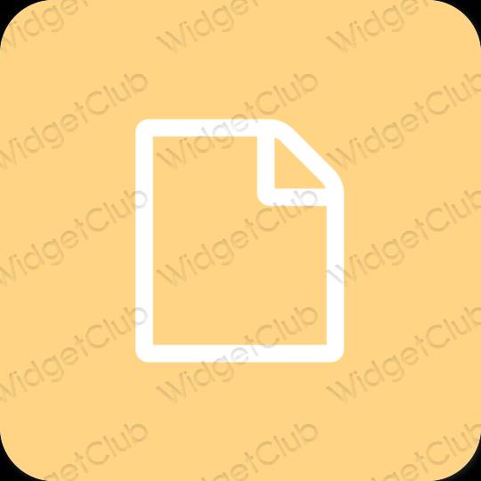 Estetický hnědý Notes ikony aplikací