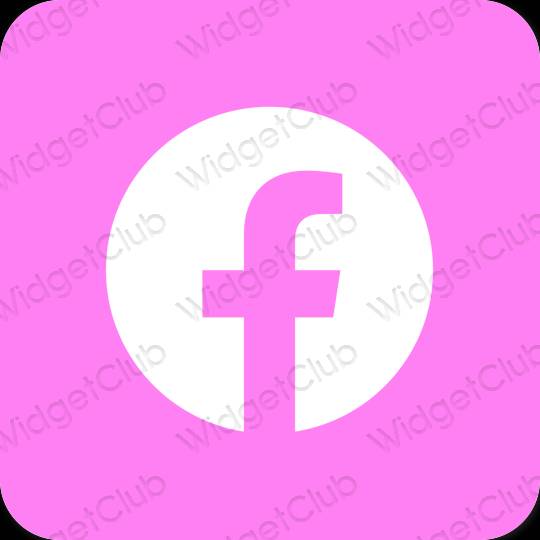 Estético púrpura Facebook iconos de aplicaciones