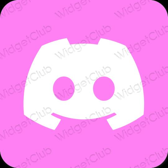 Estetyka fioletowy discord ikony aplikacji