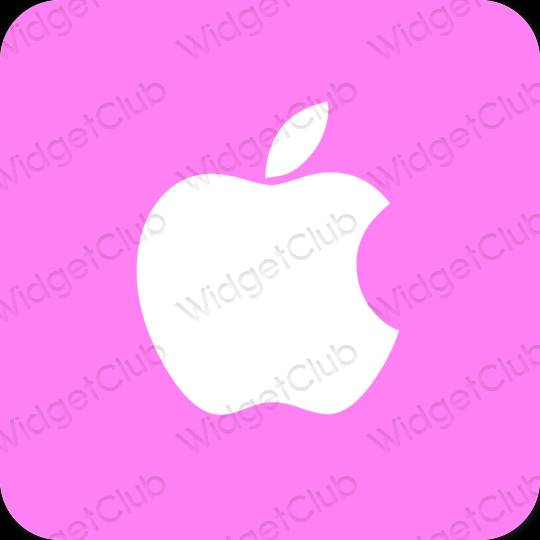 زیبایی شناسی رنگ بنفش Apple Store آیکون های برنامه