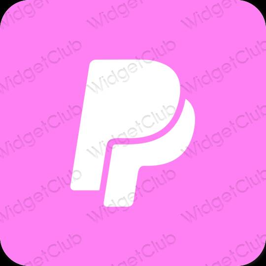 審美的 紫色的 Paypal 應用程序圖標