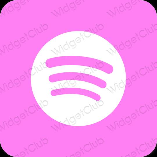 審美的 紫色的 Spotify 應用程序圖標