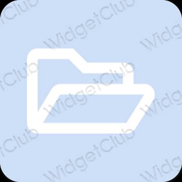 Estético roxo Files ícones de aplicativos