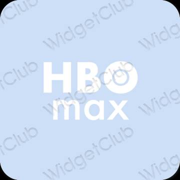 Estetski pastelno plava HBO MAX ikone aplikacija