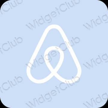 Aesthetic pastel blue Airbnb app icons