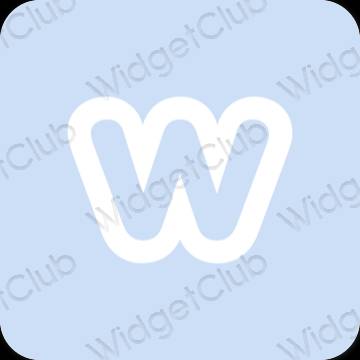 Estético azul pastel Weebly ícones de aplicativos