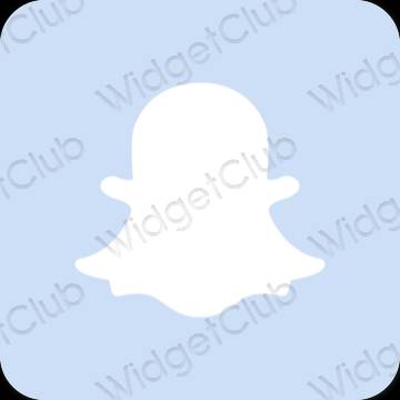 Estetinis pastelinė mėlyna snapchat programėlių piktogramos