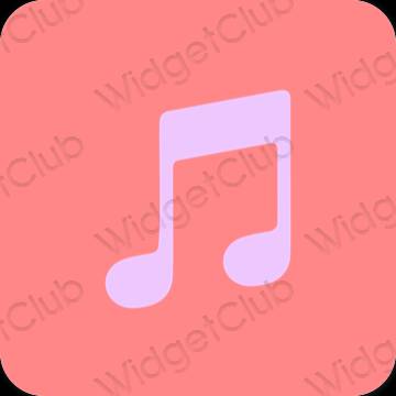 Æstetisk lyserød Music app ikoner