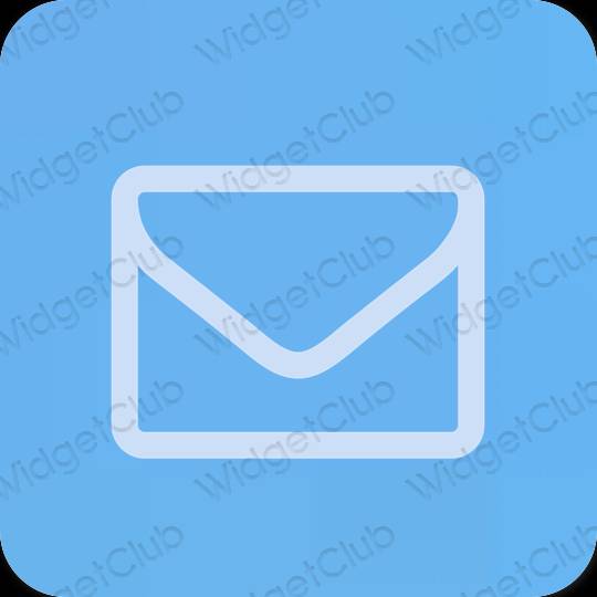 Estetisk blå Mail app ikoner