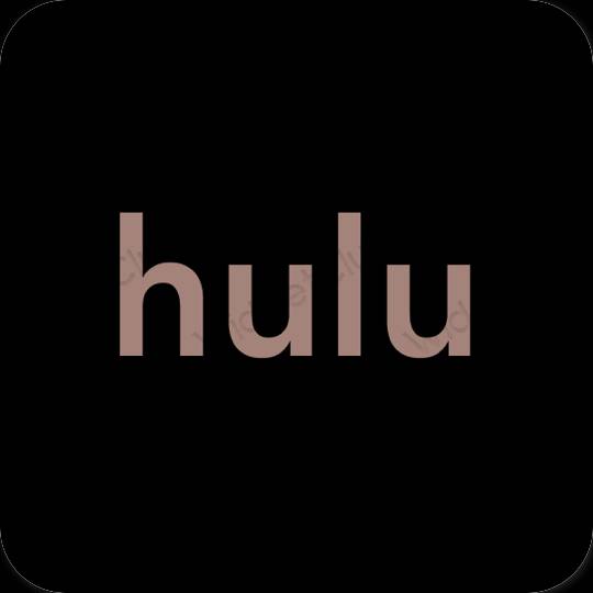 Aesthetic black hulu app icons