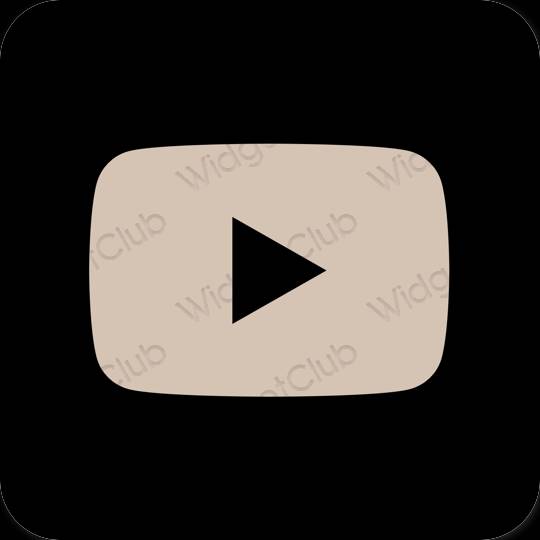 Естетски беж Youtube иконе апликација