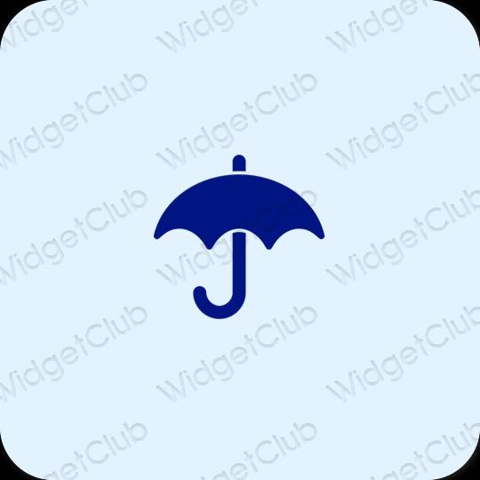 Esztétika lila Weather alkalmazás ikonok