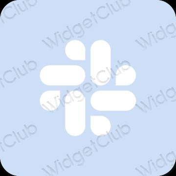 Estetsko pastelno modra Slack ikone aplikacij
