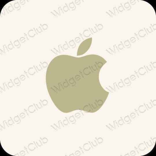 Aesthetic beige Apple Store app icons