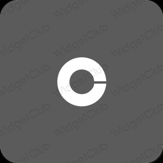 Estetisk grå Coinbase app ikoner