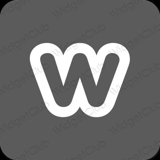Estetisk grå Weebly app ikoner