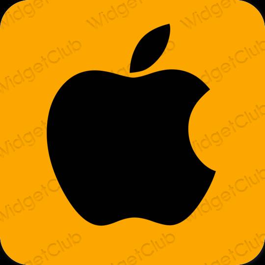 Estetické oranžová Apple Store ikony aplikácií