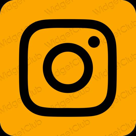 Estetsko oranžna Instagram ikone aplikacij