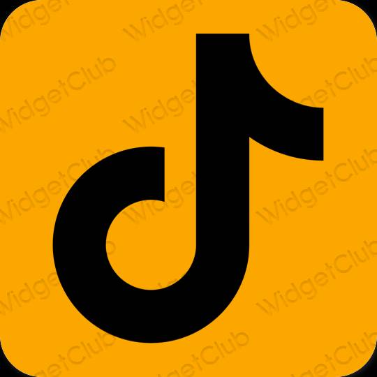 Estetico arancia TikTok icone dell'app