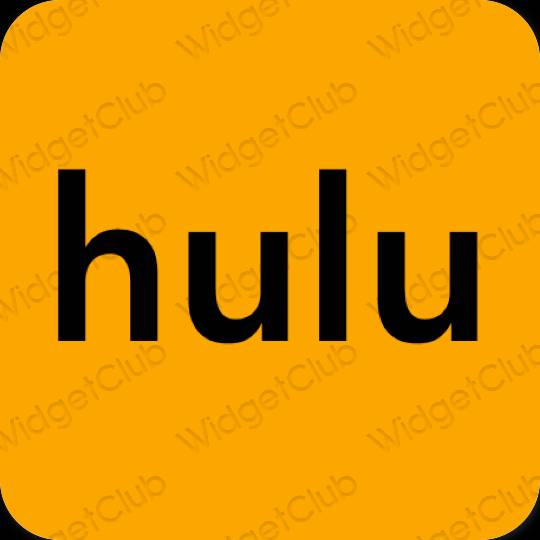 Естетичен оранжево hulu икони на приложения