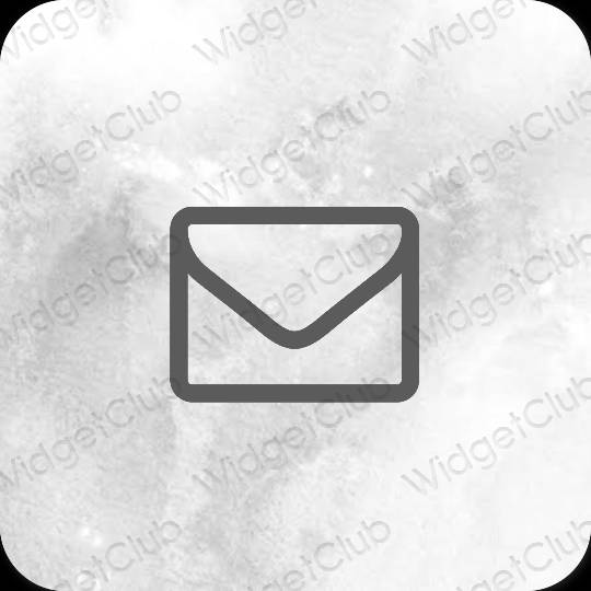 Estetski siva Mail ikone aplikacija