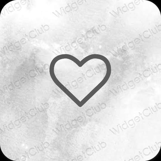 Estético cinzento Safari ícones de aplicativos