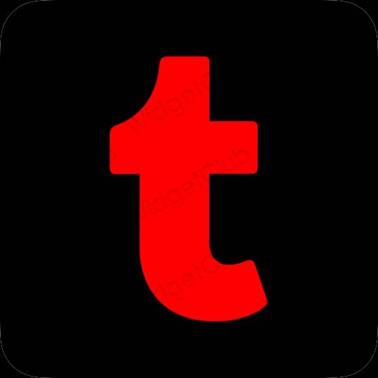 Pictograme pentru aplicații Tumblr estetice