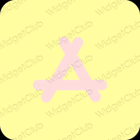 Æstetisk gul AppStore app ikoner