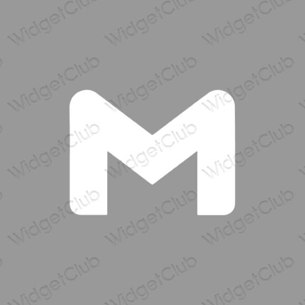 Estetisk grå Gmail app ikoner