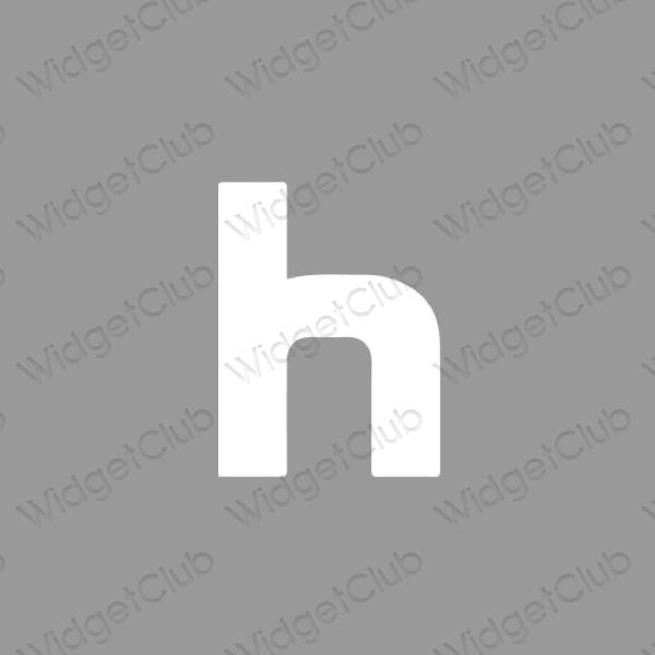 미적인 회색 hulu 앱 아이콘