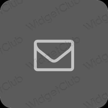 Estetis Abu-abu Mail ikon aplikasi