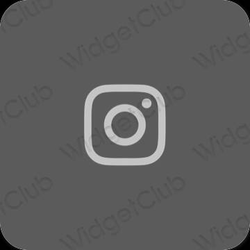 Aesthetic gray Instagram app icons