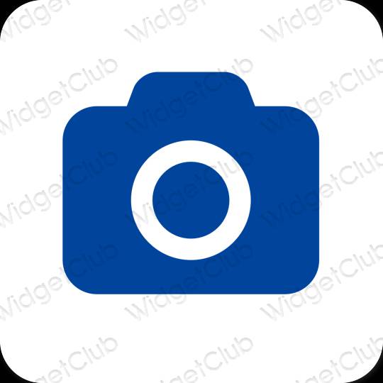 эстетический синий Camera значки приложений